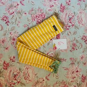 Matilda Jane Yellow and White Striped Kids Leggings